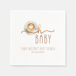 Oh Baby Coffee Baby Shower  Napkin