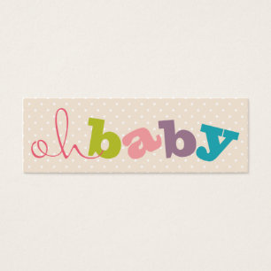 OH BABY!   COLORFUL BABY SHOWER REGISTRY CARDS
