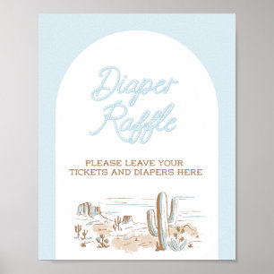 Oh Baby Cowboy Shower Diaper Raffle Poster