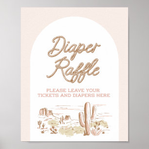 Oh Baby Cowgirl Shower Diaper Raffle Poster