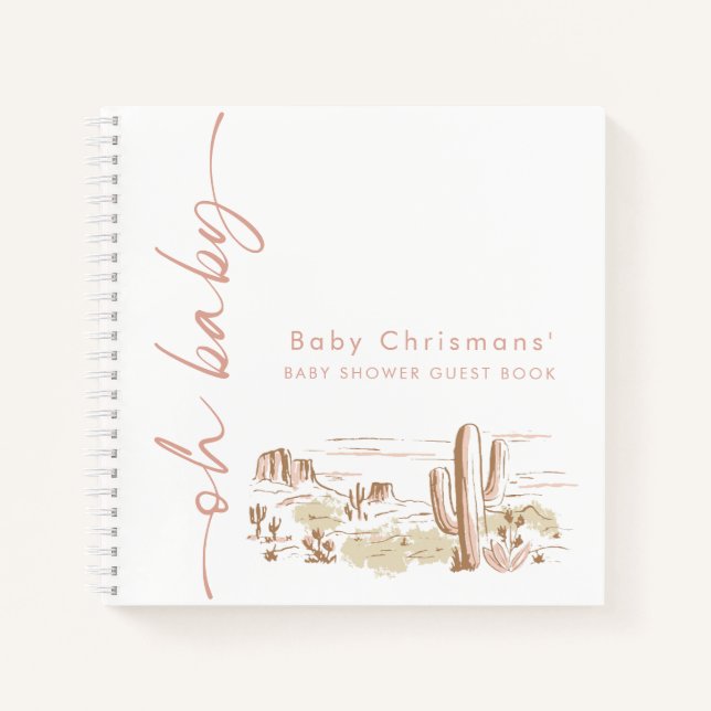 Oh Baby Cowgirl Shower Guest Book (Front)