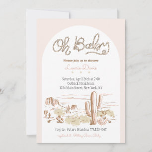 Oh Baby Cowgirl Shower Invitation