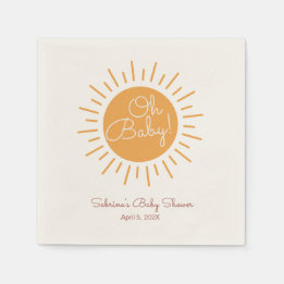 Oh Baby cute boho sunshine baby shower Napkin