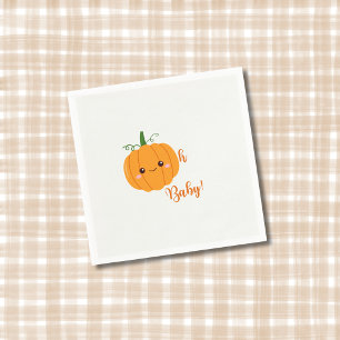 Oh Baby Cute Pumpkin Fall Shower Napkin