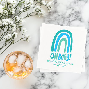 Oh Baby! Cute Rainbow CUSTOM Baby Shower  Napkin