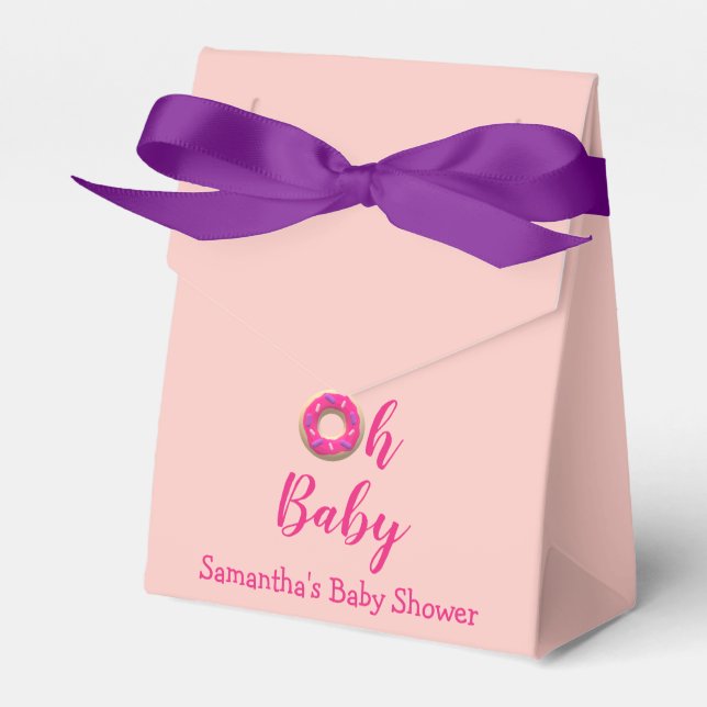 Oh Baby Doughnut Baby Shower Favour Box (Front Side)