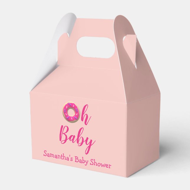 Oh Baby Doughnut Baby Shower Favour Box (Front Side)