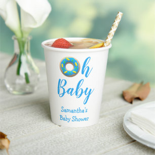 Oh Baby Doughnut Baby Shower Paper Cups
