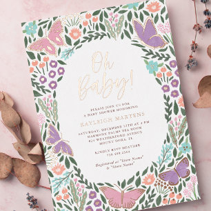 Oh Baby Elegant Butterfly Garden Baby Shower