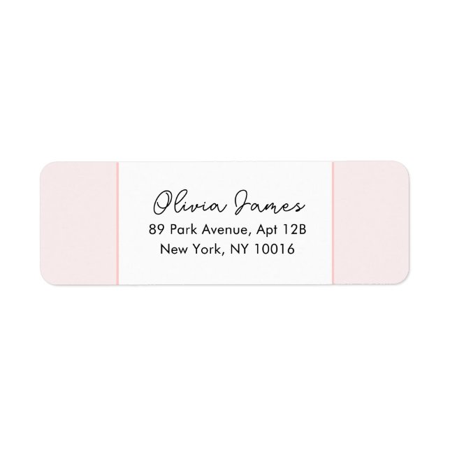 Oh Baby Elegant Script Pink Address Labels (Front)