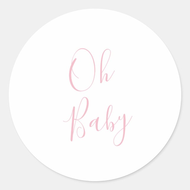 Oh Baby Envelope Classic Round Sticker (Front)