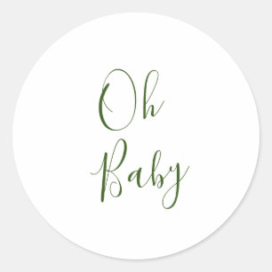 Oh Baby Envelope Classic Round Sticker