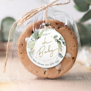 Oh Baby Eucalyptus Baby Shower Sticker