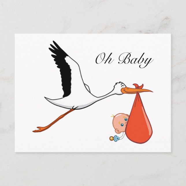 Oh Baby Expecting Announcement Postcard (Front)