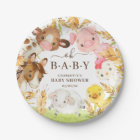 Oh Baby Farm Animals Baby Shower 7" Plate