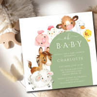 Oh Baby Farm Animals Baby Shower 