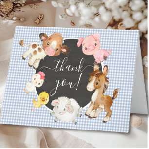 Oh Baby Farm Animals Baby Shower Thank You