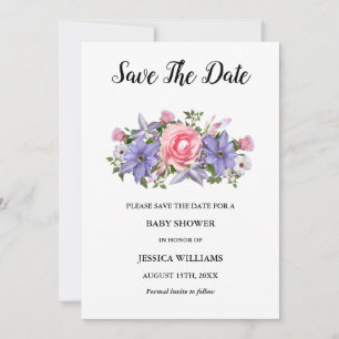 "Oh baby" Floral Arrangement Baby Shower Save The Date
