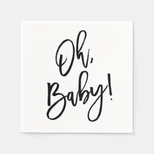 Oh Baby Gender Neutral Baby Shower Napkin