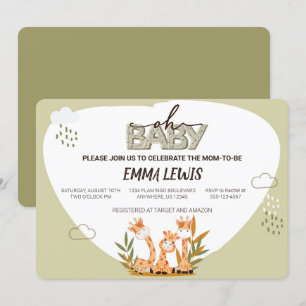 Oh Baby Giraffe, Baby Shower Invitation