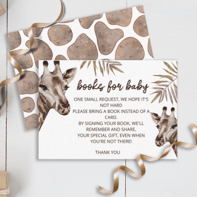 Oh Baby Giraffe Neutral  books for baby ticket Enclosure Card (Creator Uploaded)