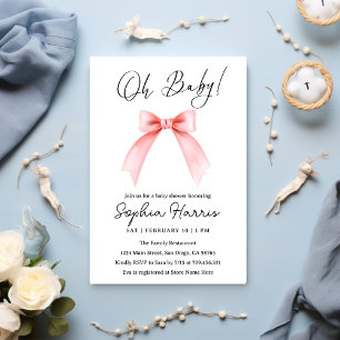 Oh baby girl  Baby Shower Invitation