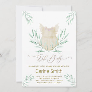 Oh Baby Girl Clothes  Baby shower invitation