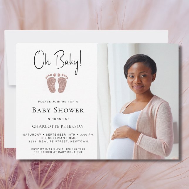 Oh Baby Girls Baby Shower  Invitation (Creator Uploaded)