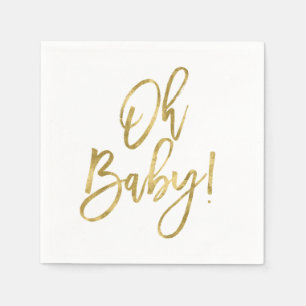 Oh Baby gold Napkin