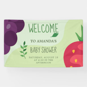Oh Baby Green Fruit Juice Baby Shower Banner