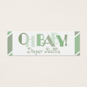 Oh Baby Green Modern Diaper Raffle