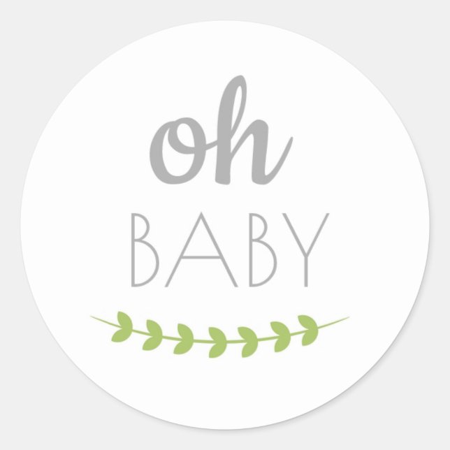 Oh Baby Greenery Stickers (Front)