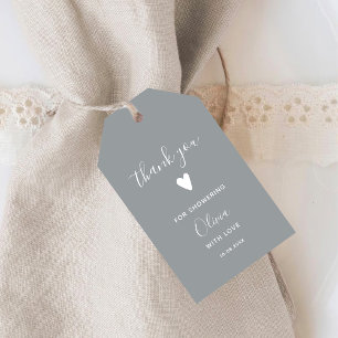 Oh Baby Grey Thank you Gift Tags