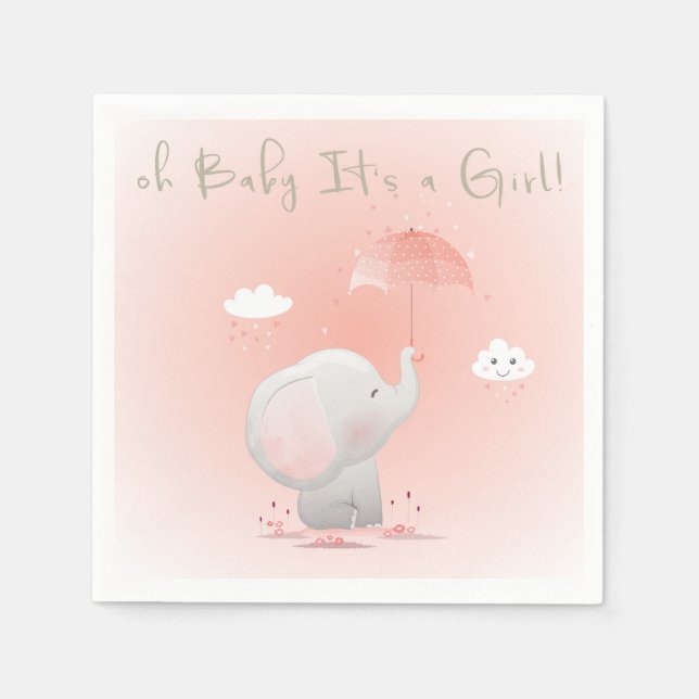 Oh Baby! It's a Girl! Napkin (Front)