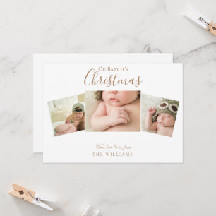 Oh Baby It's Christmas Collage Photo White II