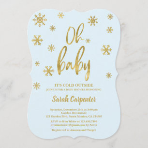 Oh Baby It's cold outside Baby Shower boy Invitation