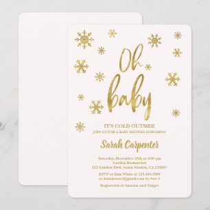 Oh Baby It's cold outside Baby Shower girl Invitation