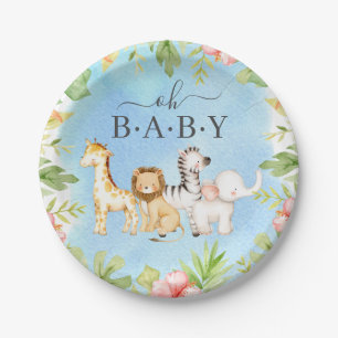 Oh Baby Jungle Baby Shower 7" Plate