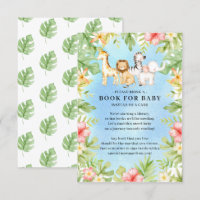 Oh Baby Jungle Baby Shower Book for Baby  Enclosur