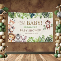 Oh Baby Jungle Safari Baby Shower Banner