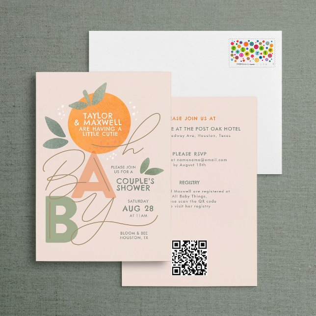 Oh Baby Little Cuite Baby Shower Invitation (Creator Uploaded)