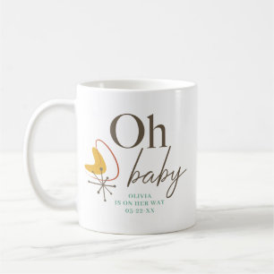 Oh Baby Mid Century Baby Shower Favour Coffee Mug
