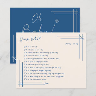 Oh Baby! Minimalist Baby Shower Guess Who Game