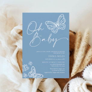 Oh Baby Minimalist Baby Shower Invitation
