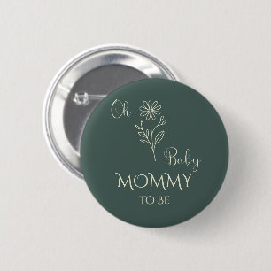 Oh Baby Minimalist Wildflower Mummy-to-be 6 Cm Round Badge