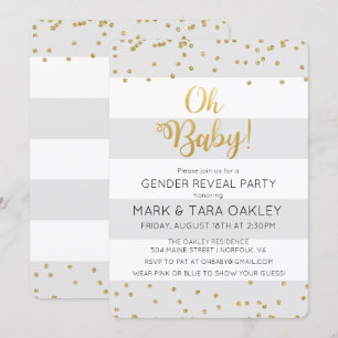 Oh Baby Modern Baby Shower Invitation
