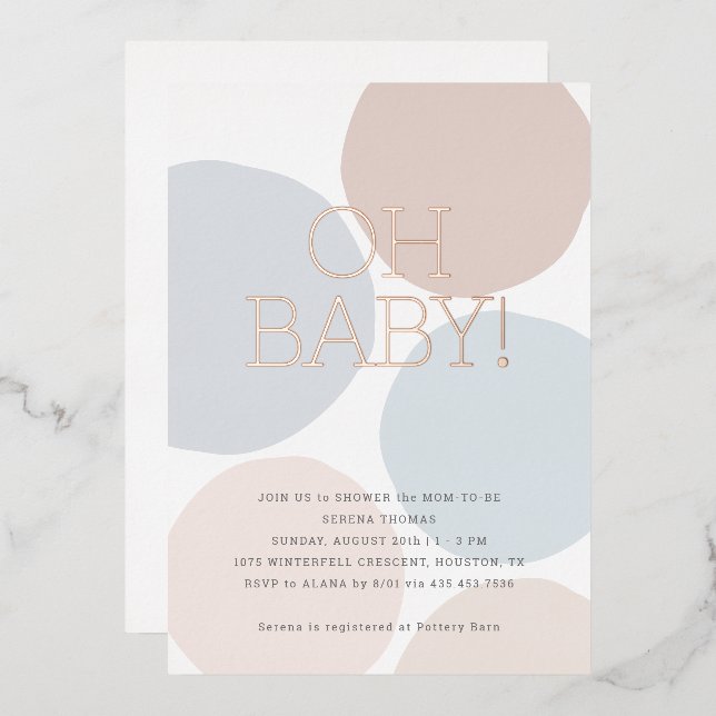 OH BABY! Modern Gender Neutral Polka Dot Baby (Front/Back)