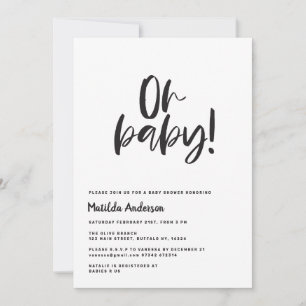 Oh baby! modern graphic black and white