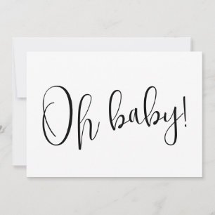 Oh Baby Modern Pregnancy Announcement Card