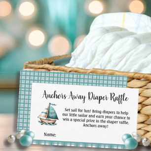 "Oh, Baby" Nautical Diaper Raffle Enclosure Card